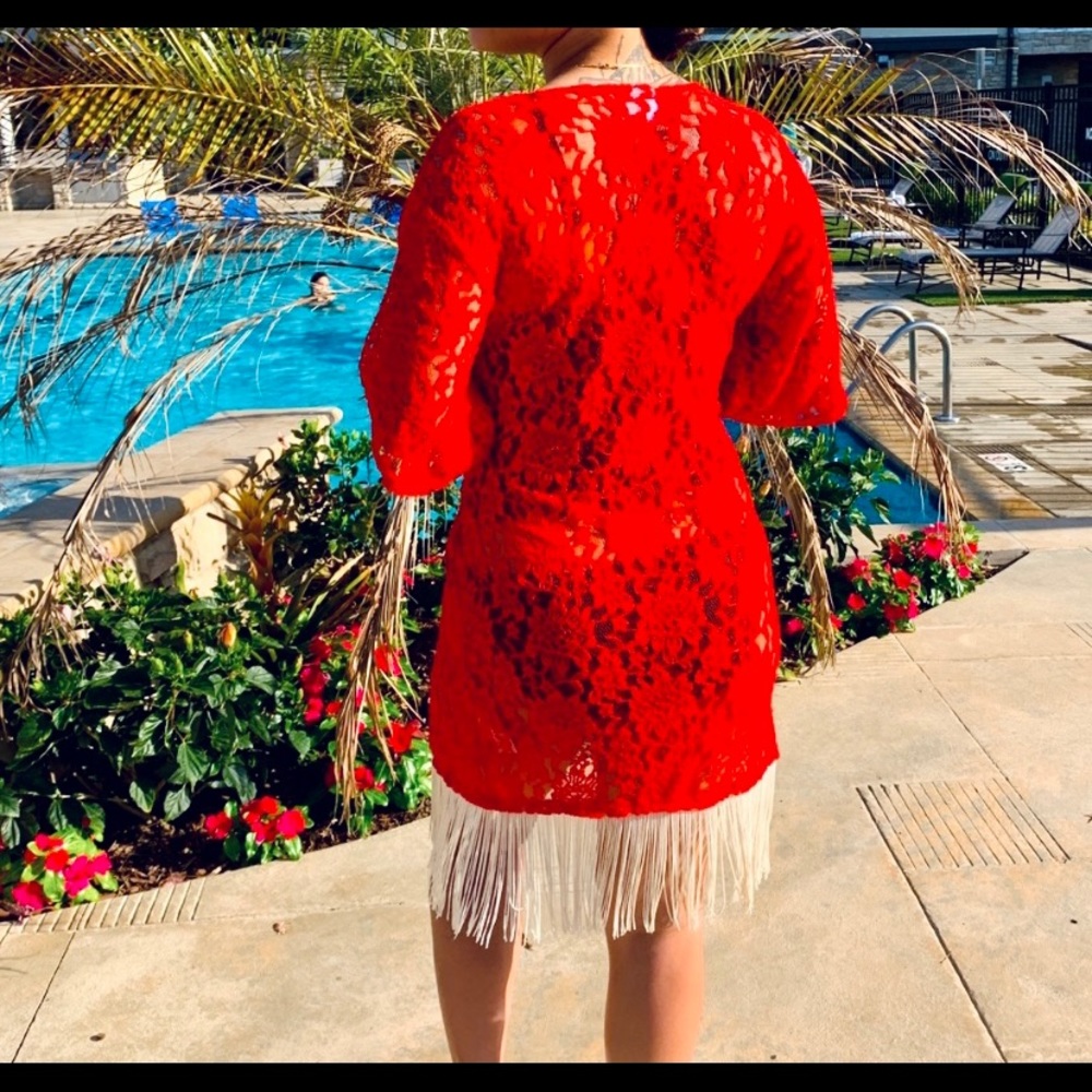 💕Lularoe Red Floral Monroe